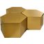 Hexagon Brushed Gold Coffee Table 292-CT-3PC