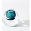 Hexagon Cut Glass Vase In Azure