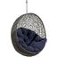 Hide Gray Navy Outdoor Patio Swing Chair Without Stand EEI-2654-GRY-NAV