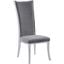 High Back Upholstered Chair W/Stainless Steel Frame ISABEL-SC-GRY-POL Set of 2