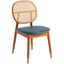 Holbeck Wicker Dining Chair In Navy Blue
