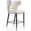 Holguin 37 Inch Counter Stool With Tufted Back Buttons In Cream