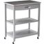 Holland Kitchen Cart With Stainless Steel Top In Gray