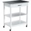 Holland Kitchen Cart With Stainless Steel Top In White