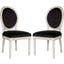 Holloway Black and Rustic Grey Brasserie Velvet Oval Side Chair