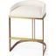 Hollyfield Cream Fabric Seat With Gold Metal Base Counter Stool