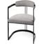 Hollyfield Gray Fabric Seat With Gray Iron Frame Dining Chair Set of 2