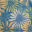 Home And Garden Blue 5 Square Area Rug