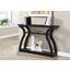 Homeroots Cappuccino Hollow Core Accent Table Hall Console