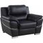 Homeroots Chic Black Leather Chair