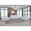 Homeroots Chic White Leather Sofa Set