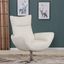 Homeroots Contemporary White Leather Lounge Chair