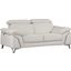 Homeroots Fashionable White Leather Loveseat