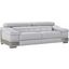 Homeroots Lovely Light Grey Leather Sofa 329621