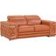 Homeroots Sturdy Camel Leather Loveseat