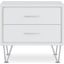 Homeroots White Particle Board Nightstand 286439