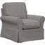Horizon Slipcover For Box Cushion Chair In Gray