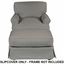 Horizon Slipcover Set For T-Cushion Chair and Ottoman In Gray