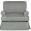 Horizon Gray Slipcovered T-Cushion Chair