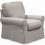 Horizon Slipcover For Box Cushion Chair In Light Gray