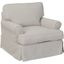 Horizon Slipcover For T-Cushion Chair In Light Gray