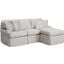 Horizon Slipcover For T-Cushion Sectional Sofa With Chaise In Light Gray