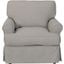 Horizon Light Gray Slipcovered T-Cushion Chair