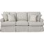 Horizon Light Gray T-Cushion Slipcovered Sofa