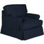 Horizon Slipcover For T-Cushion Chair In Navy Blue
