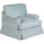 Horizon Slipcover For T-Cushion Chair In Aqua Blue