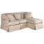 Horizon Slipcover For T-Cushion Sectional Sofa With Chaise In Tan