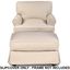 Horizon Slipcover Set For T-Cushion Chair and Ottoman In Tan