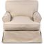 Horizon Tan Slipcovered T-Cushion Chair