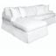 Horizon Slipcover For T-Cushion Sectional Sofa With Chaise In Warm White