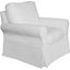 Horizon Slipcover For Box Cushion Chair In White