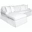 Horizon Slipcover For T-Cushion Sectional Sofa With Chaise In White