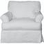 Horizon White Slipcovered T-Cushion Chair