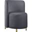 Huber Grey Velvet Accent Chair