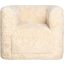 Huggy Luxury Plush Faux Fur Upholstered Swivel Accent Chair In Sand