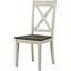 Huron Distressed Chalk Cocoa Bean X Back Side Chair Set of 2