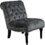 Hutton 2 Armless Accent Chair In Charcoal Gray
