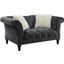 Hutton 2 Loveseat In Charcoal Gray