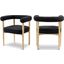 Hyatt Boucle Fabric Dining Chair In Black