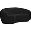 Hyde Boucle Fabric Loveseat In Black
