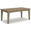 Hyland wave Outdoor Coffee Table In Driftwood