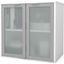 I3 Plus Hutch With Frosted Glass Doors In White
