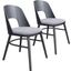 Iago Dining Chair Set Of 2 In Gray And Black