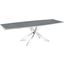 Icon Gray And High Polished Stainless Steel Extendable Dining Table