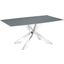 Icon Dining Table With Stainless Base and Gray Top