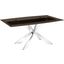 Icon Dining Table With Stainless Base and Smoked Top